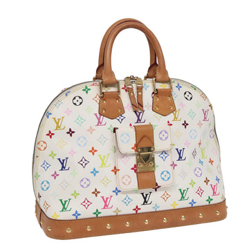 LOUIS VUITTON Monogram Multicolor Alma GM Hand Bag White M40441 LV Auth bs16395A