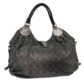 LOUIS VUITTON Monogram punching Mahina XL Tote Bag Bronze M95764 Auth bs16485