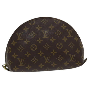 LOUIS VUITTON Monogram Trousse Demi Ronde Cosmetic Pouch M47520 LV Auth bs16514