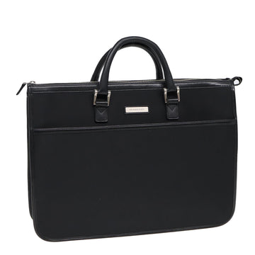 BURBERRY Hand Bag Nylon Black Silver Auth bs16577