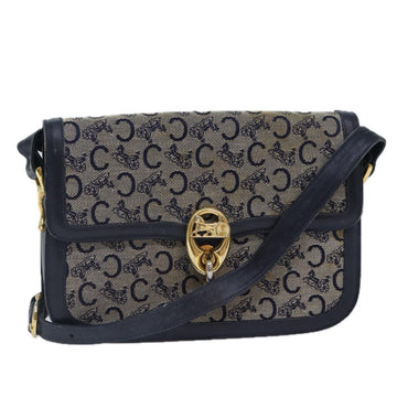 CELINE C saluki Shoulder Bag Navy Auth bs16835