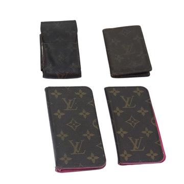 LOUIS VUITTON Monogram Cigarette Case iPhone Case 4Set LV Auth bs16970