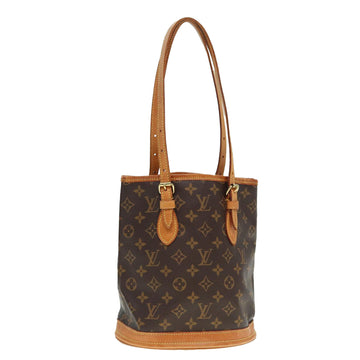 LOUIS VUITTON Monogram Bucket PM Shoulder Bag M42238 LV Auth bs17133