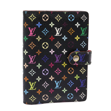 LOUIS VUITTON Multicolor Agenda PM Day Planner Cover Black R21076 Auth bs17459