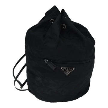 PRADA Shoulder Bag Nylon Black Silver Auth bs17756