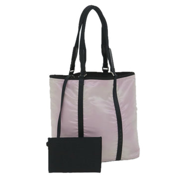 PRADA Tote Bag Nylon Pink Black Auth bs9162
