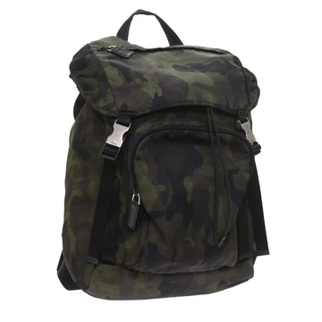 PRADA Backpack Nylon Green Auth bs9764