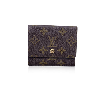 LOUIS VUITTON Vintage Monogram Brown Canvas Card Holder Wallet