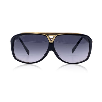 LOUIS VUITTON Black Gold Evidence Aviator Z0350E 66/7 Sunglasses