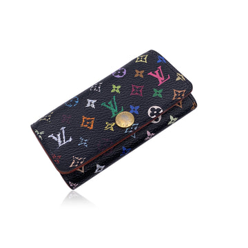 LOUIS VUITTON Black Murakami Multicolor Multicles 4 Key Case Holder