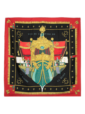 Vue du Carosse de la Galere La Reale silk scarf