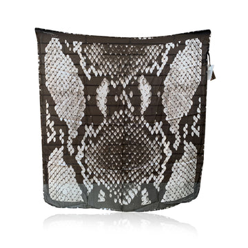 ROBERTO CAVALLI Black And White Chiffon Silk Snake Pattern