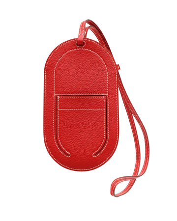 Red In-The-Loop Phone To Go Case in Goatskin