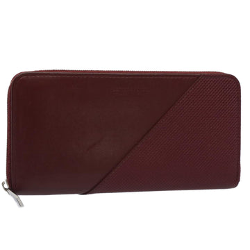 BOTTEGA VENETA Long Wallet Leather Wine Red Auth ep1489