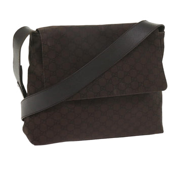 GUCCI GG Canvas Shoulder Bag Brown 272351 Auth ep2534
