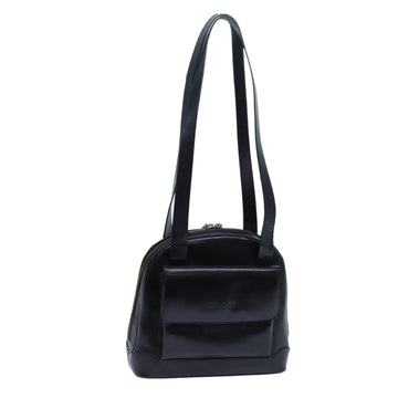 GUCCI Bamboo Shoulder Bag Patent leather Black Auth ep3966