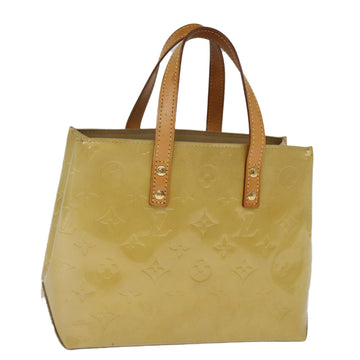 LOUIS VUITTON Monogram Vernis Reade PM Hand Bag Beige M91334 LV Auth ep4215