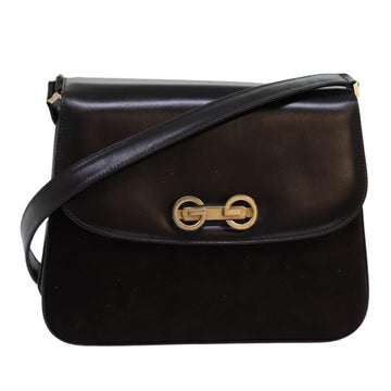 GUCCI Shoulder Bag Suede Leather Brown Auth ep4243