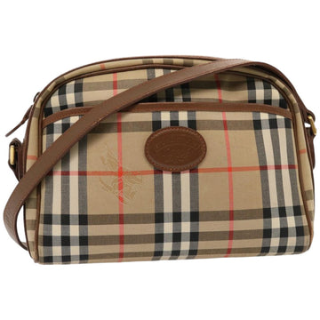 BURBERRY Nova Check Shoulder Bag Canvas Beige Auth ep4313