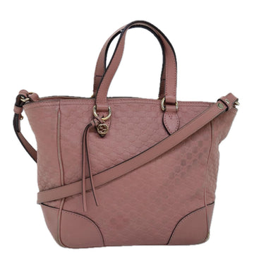 GUCCI Micro GG Canvas ssima Hand Bag Outlet 2way Pink 449241 Auth ep4516