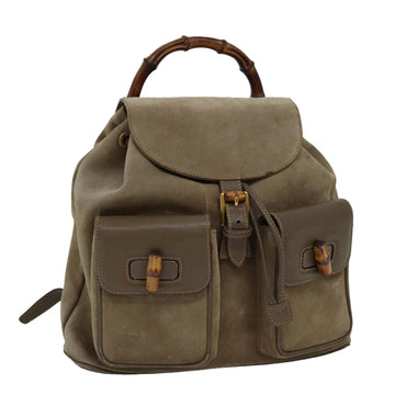 GUCCI Backpack Suede Beige 003 58 0016 Auth ep4529