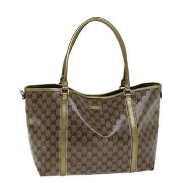 GUCCI GG Crystal Tote Bag Beige 197953 Auth ep4566