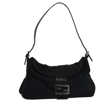 FENDI Shoulder Bag Nylon Black Auth ep4648