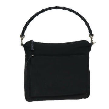 GUCCI Bamboo Hand Bag Nylon Black 000 0509 Auth ep4666