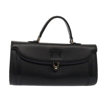 BURBERRYSs Hand Bag Leather Black Auth ep4818