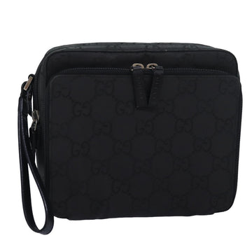 GUCCI GG Canvas Clutch Bag Black 018 1603 Auth ep4897