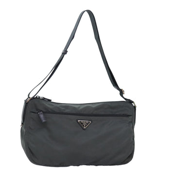 PRADA Shoulder Bag Nylon Gray Auth ep4915