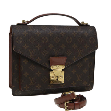 LOUIS VUITTON Monogram Monceau 28 Hand Bag 2way M51185 LV Auth ep5005