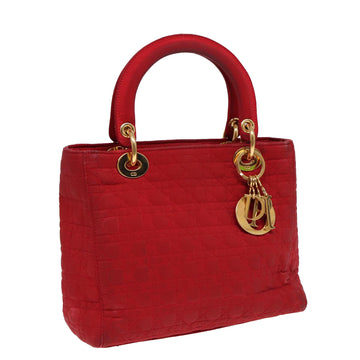 CHRISTIAN DIOR Canage Hand Bag Nylon Red Auth ep5016