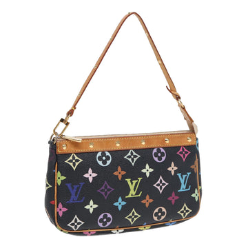 LOUIS VUITTON Multicolor Pochette Accessoires 2way Black M92648 LV Auth ep5030