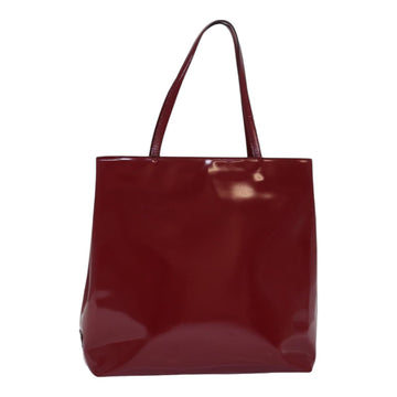 PRADA Tote Bag Patent leather Red Auth ep5078