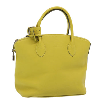 LOUIS VUITTON Lockit PM Tote Bag Taurillon Clemence Leather Yellow Auth ep5141