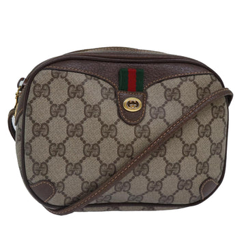 GUCCI GG Supreme Web Sherry Line Shoulder Bag Beige 001 904 2066 Auth ep5238