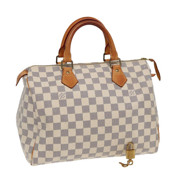 LOUIS VUITTON Damier Azur Speedy 30 Hand Bag N41533 LV Auth ep5280