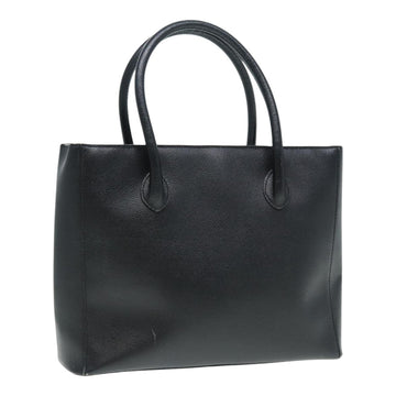 CELINE Tote Bag Leather Black Gold Auth ep5299