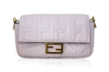 FENDI Nappa Embossed Baguette