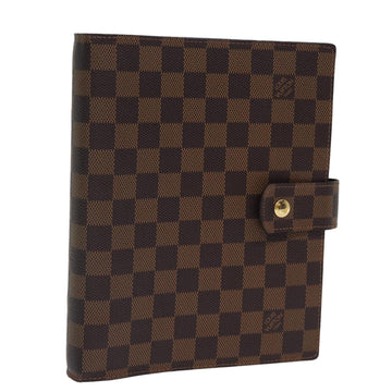 LOUIS VUITTON Damier Ebene Agenda GM Day Planner Cover R20107 LV Auth fm3375A