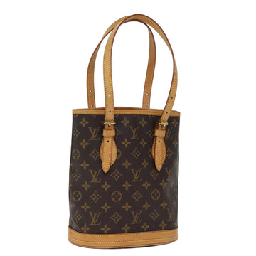 LOUIS VUITTON Monogram Bucket PM Shoulder Bag M42238 LV Auth fm3394