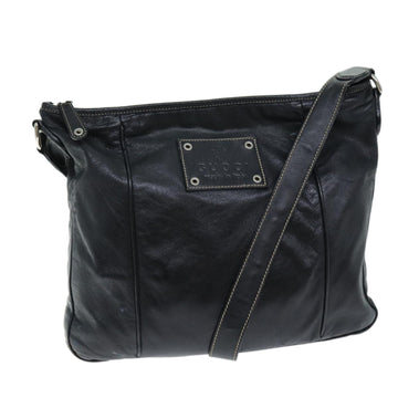 GUCCI Shoulder Bag Leather Black 190279 Auth fm3431