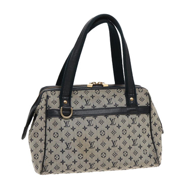 LOUIS VUITTON Monogram Mini Josephine PM Hand Bag Blue M92049 LV Auth fm3553