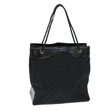 GUCCI GG Canvas Tote Bag Black Auth fm3557