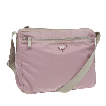 PRADA Shoulder Bag Nylon Pink Auth fm3601