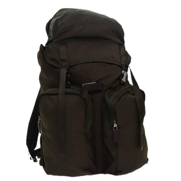 PRADA Backpack Nylon Khaki Auth fm3621