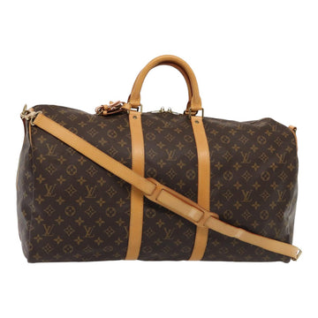 LOUIS VUITTON Monogram Keepall Bandouliere 55 Boston Bag M41414 LV Auth fm3623