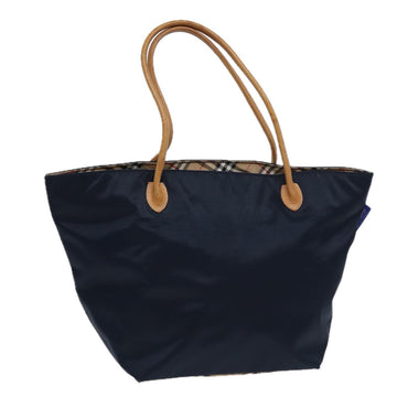 BURBERRYSs Nova Check Blue Label Tote Bag Nylon Navy Auth fm3650