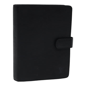 LOUIS VUITTON Epi Agenda MM Day Planner Cover Black R20042 LV Auth fm3763